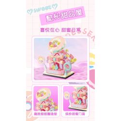 SEMBO 601192 non  QUÁN CÀ PHÊ MANSHI bộ đồ chơi xếp lắp ráp ghép mô hình 129 khối