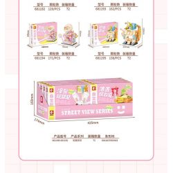 SEMBO 601195 non  QUẦY CHẢI CHUỐT bộ đồ chơi xếp lắp ráp ghép mô hình 138 khối