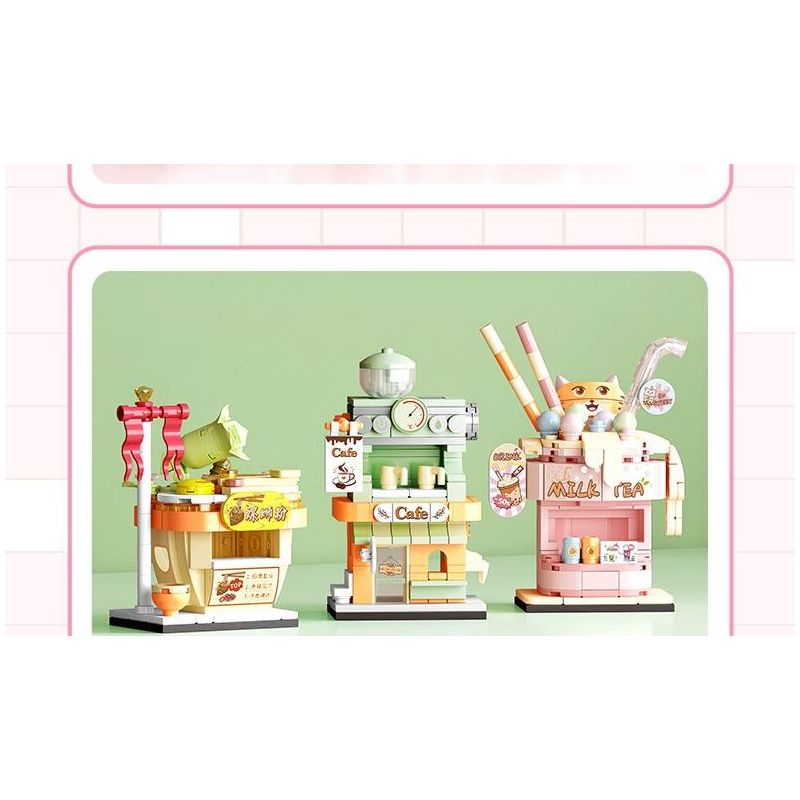 SEMBO 601195 non  QUẦY CHẢI CHUỐT bộ đồ chơi xếp lắp ráp ghép mô hình 138 khối