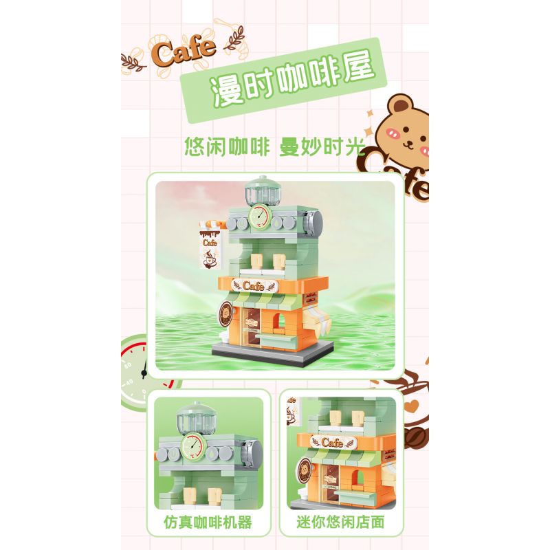 SEMBO 601195 non  QUẦY CHẢI CHUỐT bộ đồ chơi xếp lắp ráp ghép mô hình 138 khối