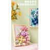 BEAUTIFUL AND 13063 non  KHUNG ẢNH HOA TÍM bộ đồ chơi xếp lắp ráp ghép mô hình Art FLOWER PICTURE FRAME