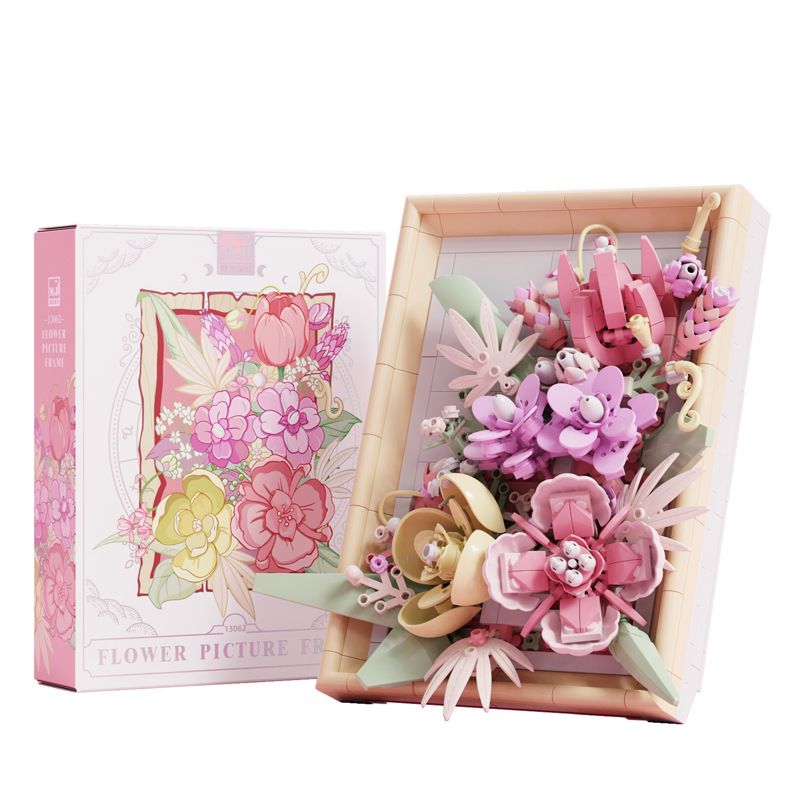 BEAUTIFUL AND 13062 non Lego KHUNG ẢNH HOA HỒNG bộ đồ chơi xếp lắp ráp ghép mô hình Art FLOWER PICTURE FRAME