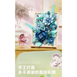 BEAUTIFUL AND 13062 non  KHUNG ẢNH HOA HỒNG bộ đồ chơi xếp lắp ráp ghép mô hình Art FLOWER PICTURE FRAME