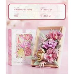 BEAUTIFUL AND 13062 non  KHUNG ẢNH HOA HỒNG bộ đồ chơi xếp lắp ráp ghép mô hình Art FLOWER PICTURE FRAME