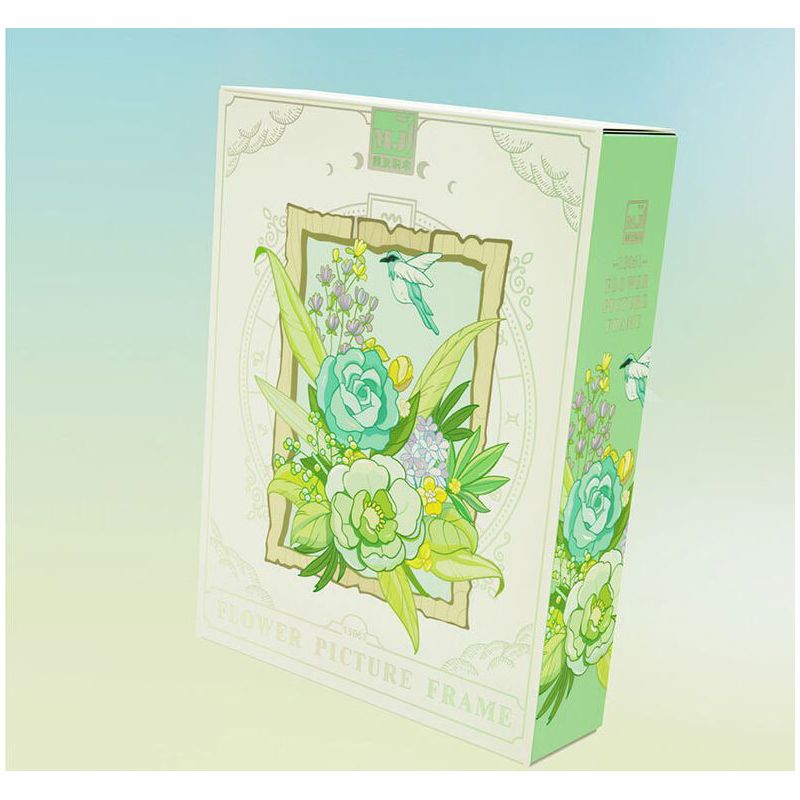 BEAUTIFUL AND 13061 non  KHUNG ẢNH HOA XANH bộ đồ chơi xếp lắp ráp ghép mô hình Art FLOWER PICTURE FRAME