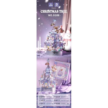 MANGE TECHNOLOGY 9188 non  HỘP NHẠC CÂY THÔNG NOEL PHA LÊ bộ đồ chơi xếp lắp ráp ghép mô hình Creator Sáng Tạo