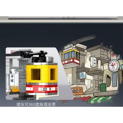 SEMBO 608068 non  WEN HEYOU QUÁN TRÀ CHANH VÀ ĐẬU HŨ THỐI bộ đồ chơi xếp lắp ráp ghép mô hình 291 khối