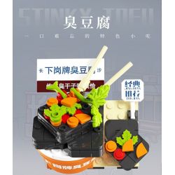 SEMBO 608064 non  WEN HEYOU NAM CHÂM TỦ LẠNH TÔM CÀNG bộ đồ chơi xếp lắp ráp ghép mô hình 193 khối