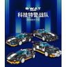 WOMA C5003 5003 non  4 LOẠI XE CẢNH SÁT bộ đồ chơi xếp lắp ráp ghép mô hình Racers SWAT Đua Tốc Độ 1225 khối