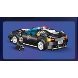 WOMA C5003 5003 non  4 LOẠI XE CẢNH SÁT bộ đồ chơi xếp lắp ráp ghép mô hình Racers SWAT Đua Tốc Độ 1225 khối