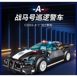 WOMA C5003 5003 non  4 LOẠI XE CẢNH SÁT bộ đồ chơi xếp lắp ráp ghép mô hình Racers SWAT Đua Tốc Độ 1225 khối