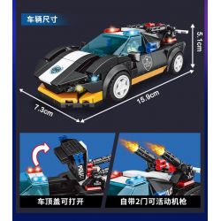 WOMA C5003 5003 non  4 LOẠI XE CẢNH SÁT bộ đồ chơi xếp lắp ráp ghép mô hình Racers SWAT Đua Tốc Độ 1225 khối