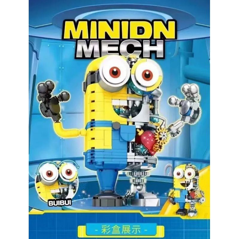 008 non  TAY SAI bộ đồ chơi xếp lắp ráp ghép mô hình Minions MINIDN MECH 632 khối