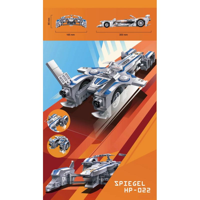 JIESTAR 58080 non  XE ĐUA CÔNG THỨC CỰC KỲ THÔNG MINH SPIEGEL HP-022 bộ đồ chơi xếp lắp ráp ghép mô hình Movie & Game Phim Và Trò Chơi 596 khối