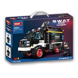 WOMA C5001 5001 non  ĐỘI SWAT XE BỌC THÉP ĐỊA HÌNH GUARDIAN bộ đồ chơi xếp lắp ráp ghép mô hình City Thành Phố 354 khối