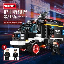 WOMA C5001 5001 non  ĐỘI SWAT XE BỌC THÉP ĐỊA HÌNH GUARDIAN bộ đồ chơi xếp lắp ráp ghép mô hình City Thành Phố 354 khối