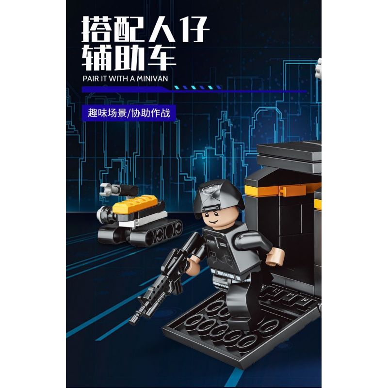 WOMA C5002 5002 non  ĐỘI SWAT XE BỌC THÉP HẠNG NHẸ bộ đồ chơi xếp lắp ráp ghép mô hình City Thành Phố 351 khối