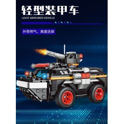 WOMA C5002 5002 non  ĐỘI SWAT XE BỌC THÉP HẠNG NHẸ bộ đồ chơi xếp lắp ráp ghép mô hình City Thành Phố 351 khối