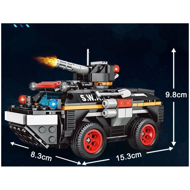 WOMA C5002 5002 non  ĐỘI SWAT XE BỌC THÉP HẠNG NHẸ bộ đồ chơi xếp lắp ráp ghép mô hình City Thành Phố 351 khối