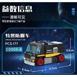 WOMA C5005 5005 non  NHÓM SWAT SỨ GIẢ HÒA BÌNH 4 SỰ KẾT HỢP bộ đồ chơi xếp lắp ráp ghép mô hình City Thành Phố 725 khối