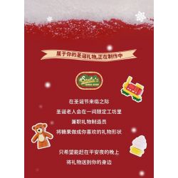 WEKKI 516157 non  HỘP NHẠC HỘI THẢO GIÁNG SINH bộ đồ chơi xếp lắp ráp ghép mô hình Creator SANTA'S FACTORY MUSIC BOX Sáng Tạo