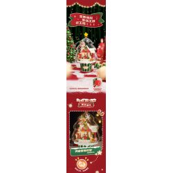 WEKKI 516157 non  HỘP NHẠC HỘI THẢO GIÁNG SINH bộ đồ chơi xếp lắp ráp ghép mô hình Creator SANTA'S FACTORY MUSIC BOX Sáng Tạo