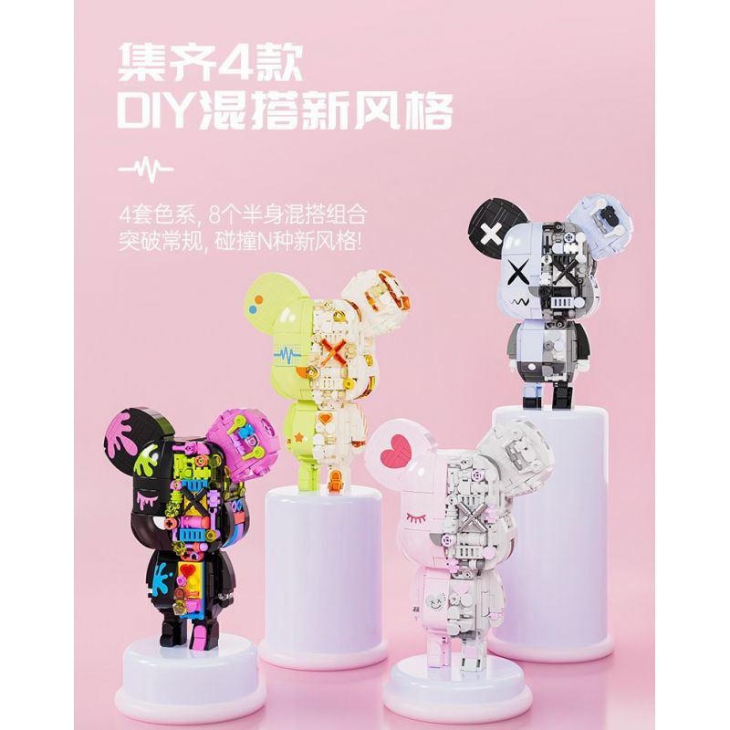 JAKI JK6250-2 6250-2 JK6250-3 6250-3 JK6250-4 6250-4 JK6250-1 6250-1 non  SÁNG TẠO HỢP THỜI TRANG DỤNG CỤ THU HÚT GẤU TỪ TÍNH bộ đồ chơi xếp lắp ráp ghép mô hình