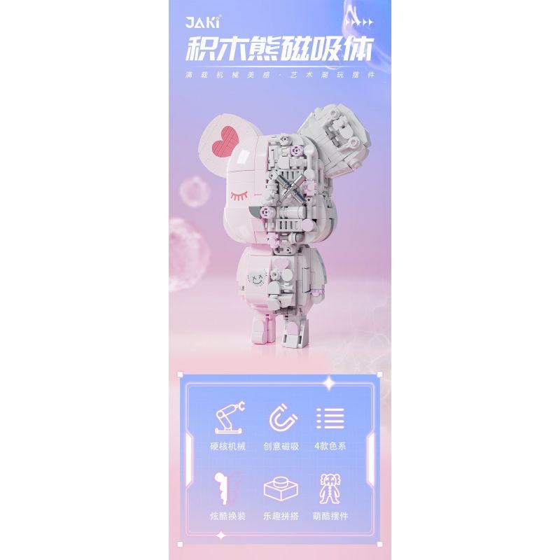 JAKI JK6250-2 6250-2 JK6250-3 6250-3 JK6250-4 6250-4 JK6250-1 6250-1 non  SÁNG TẠO HỢP THỜI TRANG DỤNG CỤ THU HÚT GẤU TỪ TÍNH bộ đồ chơi xếp lắp ráp ghép mô hình