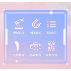 JAKI JK6250-2 6250-2 JK6250-3 6250-3 JK6250-4 6250-4 JK6250-1 6250-1 non  SÁNG TẠO HỢP THỜI TRANG DỤNG CỤ THU HÚT GẤU TỪ TÍNH bộ đồ chơi xếp lắp ráp ghép mô hình