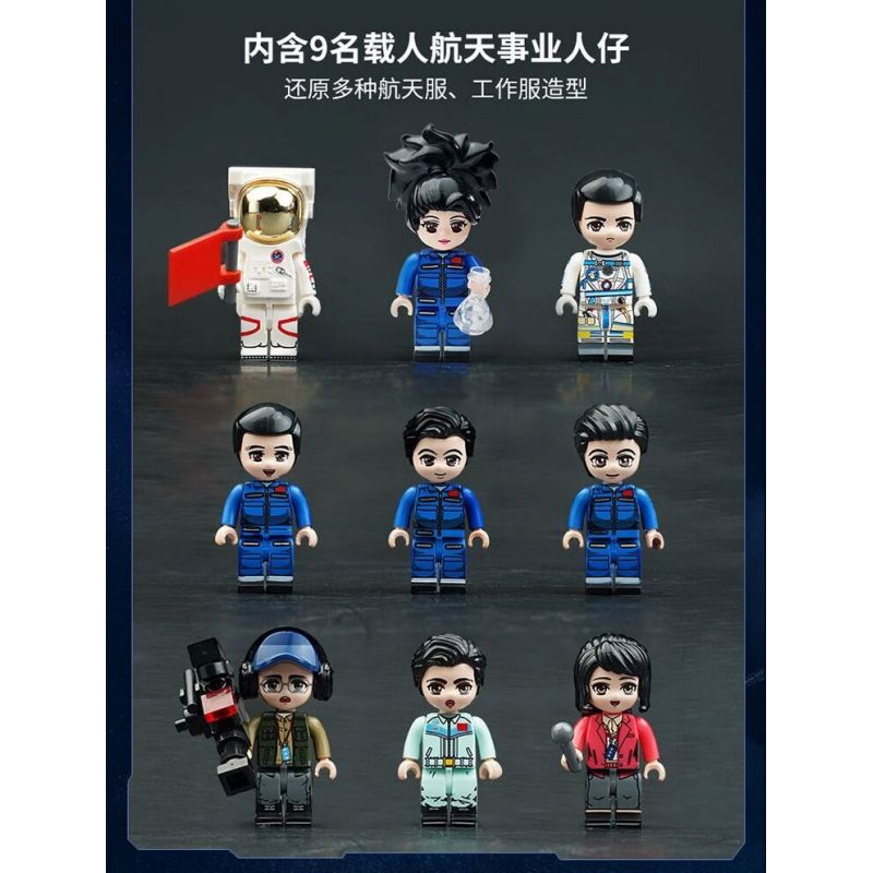 KEEPPLEY K10225 10225 non  CÁC SỰ KIỆN CHÍNH CỦA DỰ ÁN DU HÀNH VŨ TRỤ CÓ NGƯỜI LÁI TRUNG QUỐC bộ đồ chơi xếp lắp ráp ghép mô hình City Thành Phố