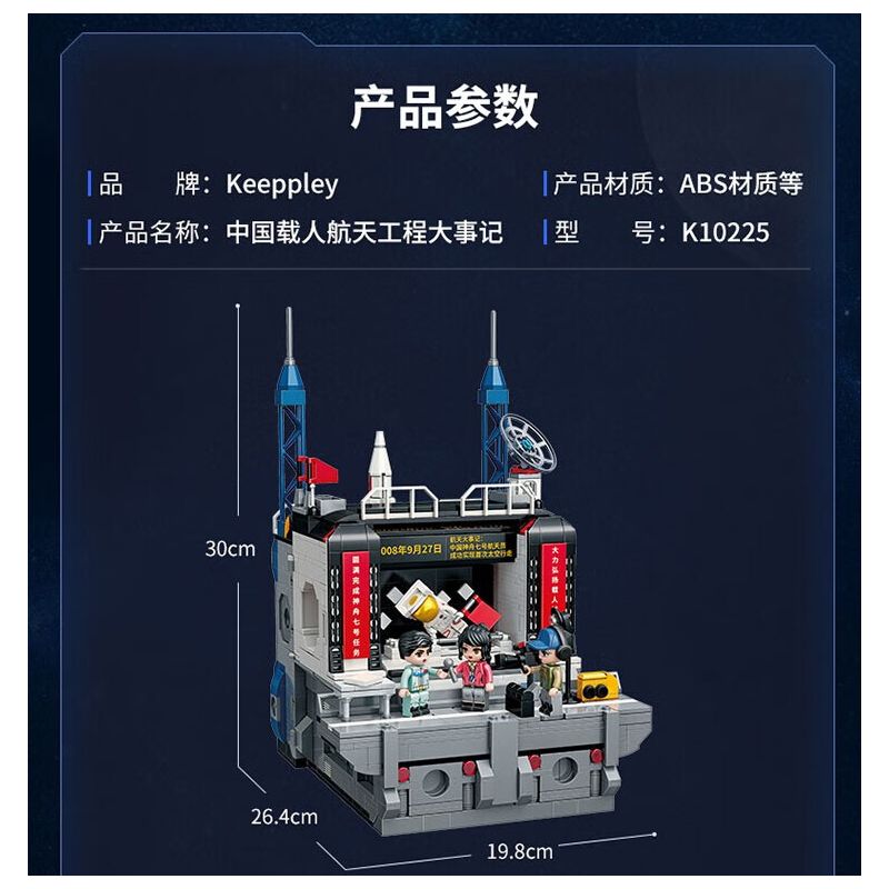 KEEPPLEY K10225 10225 non  CÁC SỰ KIỆN CHÍNH CỦA DỰ ÁN DU HÀNH VŨ TRỤ CÓ NGƯỜI LÁI TRUNG QUỐC bộ đồ chơi xếp lắp ráp ghép mô hình City Thành Phố