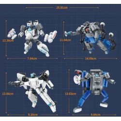 QMAN ENLIGHTEN KEEPPLEY 41312 non  ÁO GIÁP CHIẾN ĐẤU KHÔNG GIAN 5 KẾT HỢP bộ đồ chơi xếp lắp ráp ghép mô hình 1065 khối