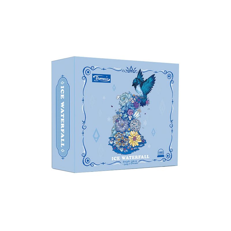 DOMICHA D1002 1002 non  THÁC HOA VÀ CHIM BĂNG TUYẾT bộ đồ chơi xếp lắp ráp ghép mô hình Creator ICE WATERFALL Sáng Tạo 636 khối