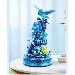 DOMICHA D1002 1002 non  THÁC HOA VÀ CHIM BĂNG TUYẾT bộ đồ chơi xếp lắp ráp ghép mô hình Creator ICE WATERFALL Sáng Tạo 636 khối