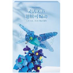 DOMICHA D1002 1002 non  THÁC HOA VÀ CHIM BĂNG TUYẾT bộ đồ chơi xếp lắp ráp ghép mô hình Creator ICE WATERFALL Sáng Tạo 636 khối