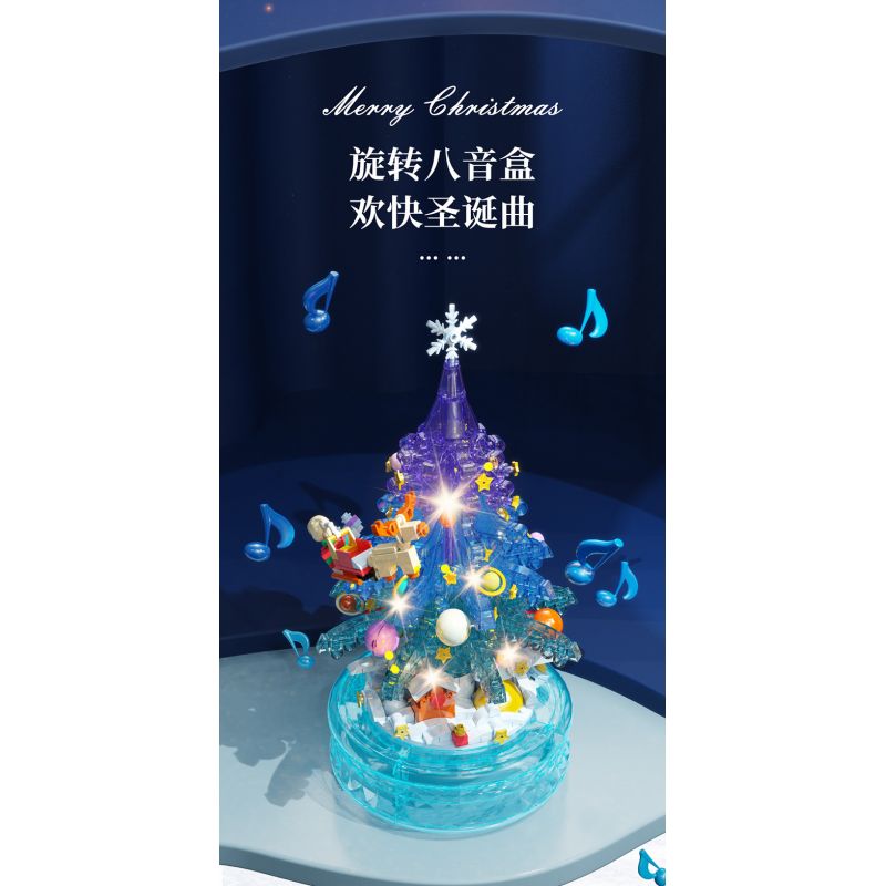 DOMICHA D1003 1003 non  HỘP NHẠC BẢN TÌNH CA MÙA ĐÔNG bộ đồ chơi xếp lắp ráp ghép mô hình Creator Sáng Tạo 488 khối