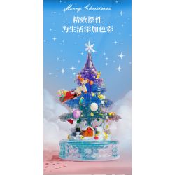 DOMICHA D1004 1004 non  BÀI HÁT TÌNH YÊU GIÁNG SINH HỘP NHẠC CÂY THÔNG BĂNG VÀ TUYẾT bộ đồ chơi xếp lắp ráp ghép mô hình Creator Sáng Tạo 480 khối