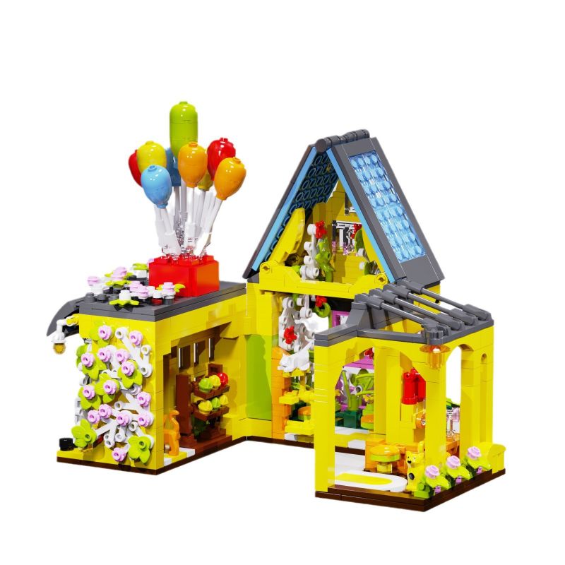 DOMICHA D2001 2001 non  NHÀ BÓNG HOA bộ đồ chơi xếp lắp ráp ghép mô hình 900 khối