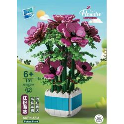 ZUANMA 101-12 non  HẢI QUỲ ĐỎ bộ đồ chơi xếp lắp ráp ghép mô hình Creator ACTINIARIA Sáng Tạo 1067 khối