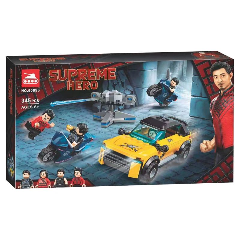 NOT Lego ESCAPE FROM THE TEN RINGS 76176 TANK 60096 xếp lắp ráp ghép mô hình THOÁT KHỎI MƯỜI CHIẾC NHẪN Marvel Super Heroes Siêu Anh Hùng Marvel 321 khối