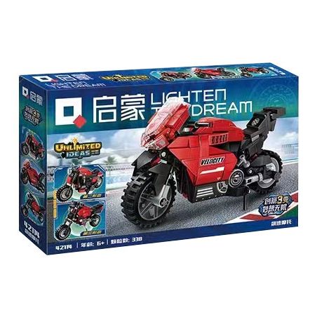 QMAN ENLIGHTEN KEEPPLEY 42114 non  Ý TƯỞNG TUYỆT VỜI KHÔNG GIỚI HẠN XE MÁY TĂNG TỐC bộ đồ chơi xếp lắp ráp ghép mô hình Creator Sáng Tạo 338 khối