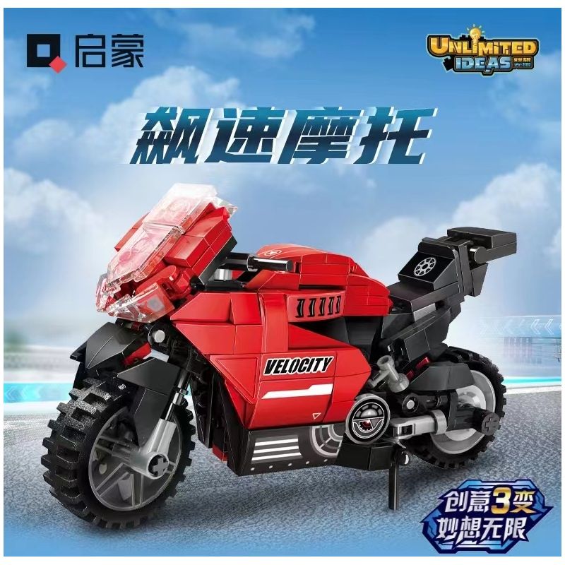 QMAN ENLIGHTEN KEEPPLEY 42114 non  Ý TƯỞNG TUYỆT VỜI KHÔNG GIỚI HẠN XE MÁY TĂNG TỐC bộ đồ chơi xếp lắp ráp ghép mô hình Creator Sáng Tạo 338 khối