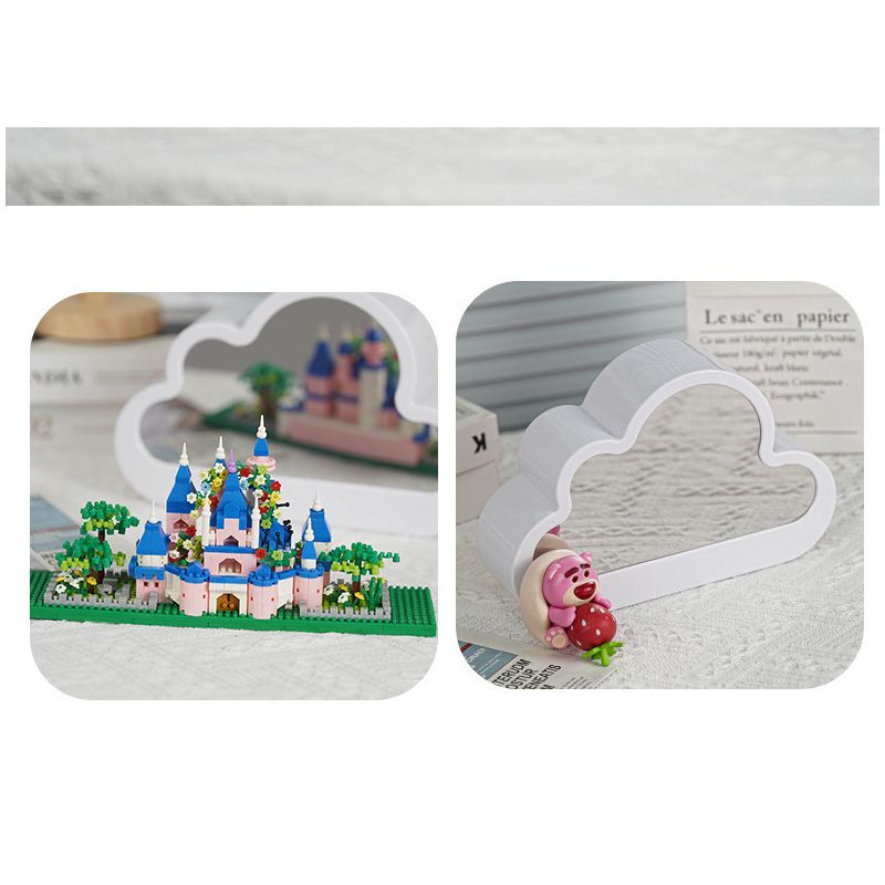 GOQI GQ-3007 3007 GQ3007 non  ĐÈN GƯƠNG ĐÁM MÂY GQ NGỦ CLOUD CASTLE YUNTAI STORY bộ đồ chơi xếp lắp ráp ghép mô hình 833 khối