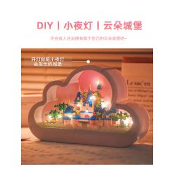 GOQI GQ-3007 3007 GQ3007 non  ĐÈN GƯƠNG ĐÁM MÂY GQ NGỦ CLOUD CASTLE YUNTAI STORY bộ đồ chơi xếp lắp ráp ghép mô hình 833 khối