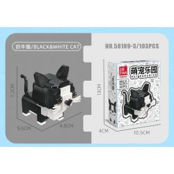 JIESTAR 58109 non  THIÊN ĐƯỜNG THÚ CƯNG DỄ THƯƠNG 6 LOẠI MÈO XIÊM RAGDOLL BÒ MAY MẮN CAM ĐUÔI CỤT bộ đồ chơi xếp lắp ráp ghép mô hình Creator PET PARADISE Sáng Tạo 627 khối