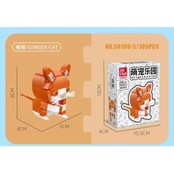 JIESTAR 58109 non  THIÊN ĐƯỜNG THÚ CƯNG DỄ THƯƠNG 6 LOẠI MÈO XIÊM RAGDOLL BÒ MAY MẮN CAM ĐUÔI CỤT bộ đồ chơi xếp lắp ráp ghép mô hình Creator PET PARADISE Sáng Tạo 627 khối