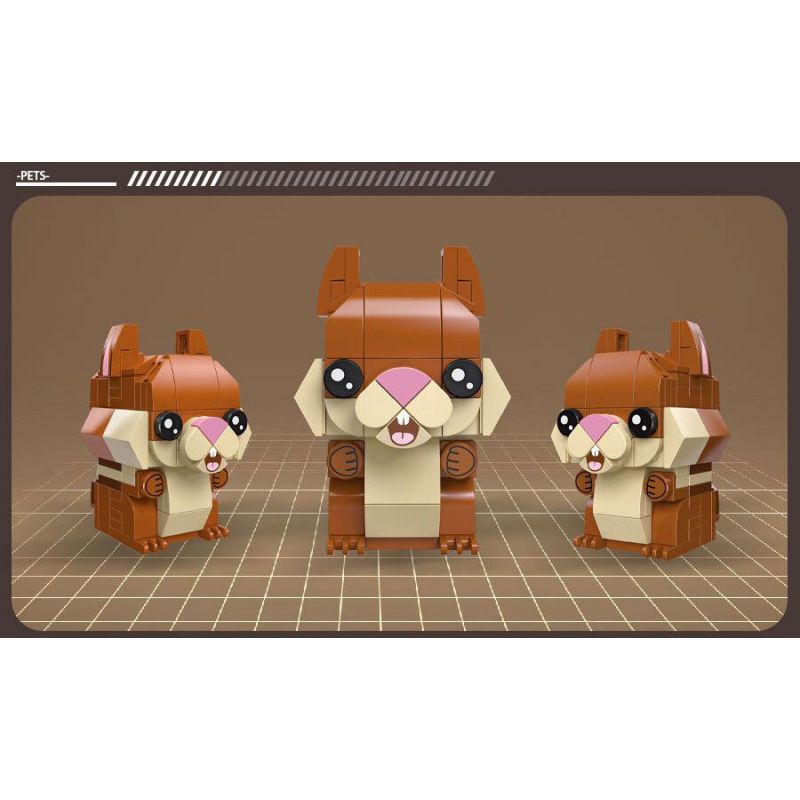 JIESTAR 37300 non  THIÊN ĐƯỜNG THÚ CƯNG DỄ THƯƠNG 6 LOẠI YORKSHIRE TERRIER SHIBA INU PUG SÓC HUSKY CORGI bộ đồ chơi xếp lắp ráp ghép mô hình Creator PET PARADISE Sáng Tạo 661 khối