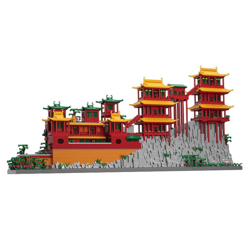 MOYU BLOCK MY92018 92018 non  ĐẠI ĐỒNG SƠN TÂY HANGKONG TEMPLE bộ đồ chơi xếp lắp ráp ghép mô hình Creator THE GREAT WALL Sáng Tạo 6183 khối