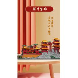 MOYU BLOCK MY92018 92018 non  ĐẠI ĐỒNG SƠN TÂY HANGKONG TEMPLE bộ đồ chơi xếp lắp ráp ghép mô hình Creator THE GREAT WALL Sáng Tạo 6183 khối