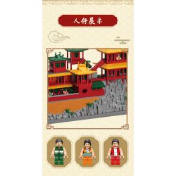 MOYU BLOCK MY92018 92018 non  ĐẠI ĐỒNG SƠN TÂY HANGKONG TEMPLE bộ đồ chơi xếp lắp ráp ghép mô hình Creator THE GREAT WALL Sáng Tạo 6183 khối